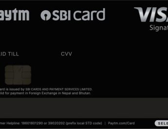 SBI Black Select Paytm Card Back