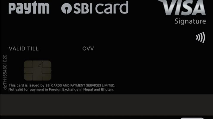 SBI Black Select Paytm Card Back