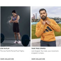 Adidas India Digital Store Home page - Whats Hot