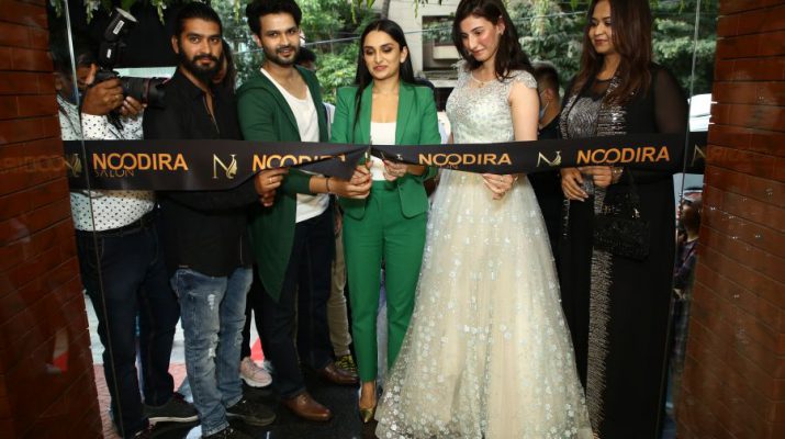 Suraj Gowda and Dhanya Ramkumar inaugurates Noodira - premium salon in Indiranagar